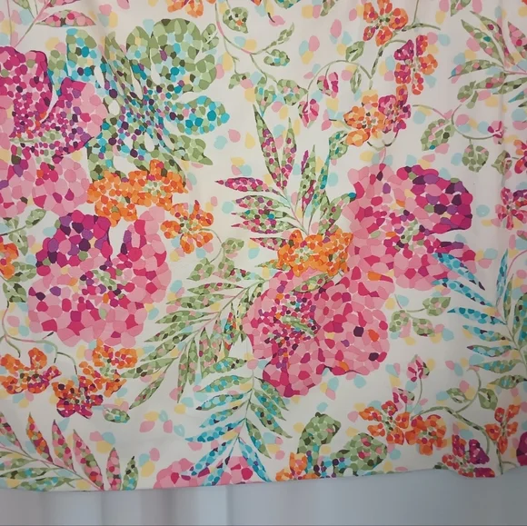 Talbots Bright Multicolor Floral Print Skirt Womens Size 6 A Line Knee Length - Picture 6 of 11